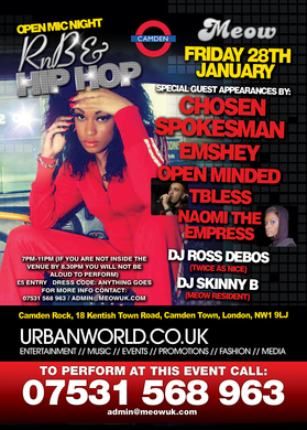 Open Mic Night â€“ RnB & Hip Hop 