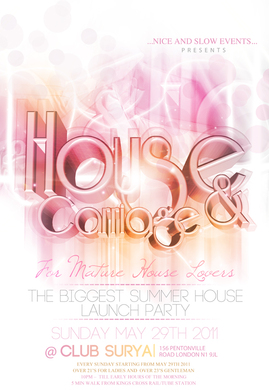  HOUSE & CARRIAGE (LAUNCH PARTY) @ CLUB SURYA (BB  PIN 239C2CE6) BANK HOLIDAY SUNDAY MAY 29TH