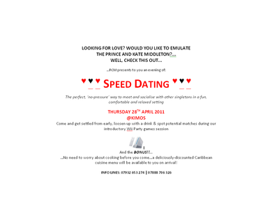 RCM SPEED DATING 