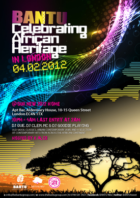 BANTU now on a Saturday