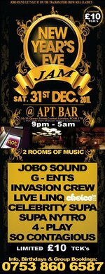 NEW YEARS EVE JAM @ APT CLUB (CENTRAL LONDON)