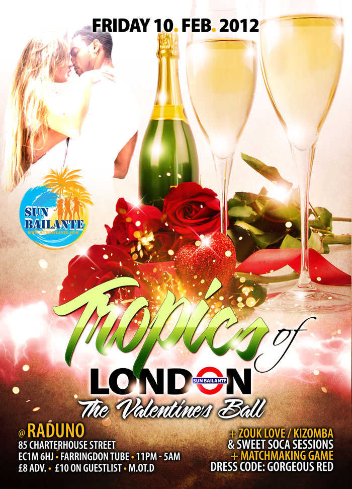 The Valentines Ball - Tropics of London Party
