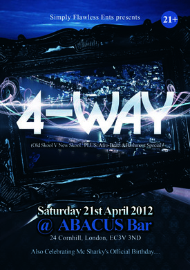 4-WAY ★ Saturday 21st April @ ABACUS ★ 28F21369