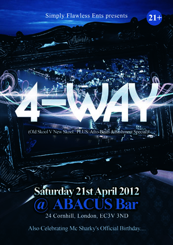 4-WAY ★ Saturday 21st April @ ABACUS ★ 28F21369