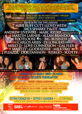 ESCAPE – THE CARNIVAL SPECIAL ★BANK HOL SUN 26TH AUGUST at REVOLUTION (TOWER HILL) ★BB:270F8B6E