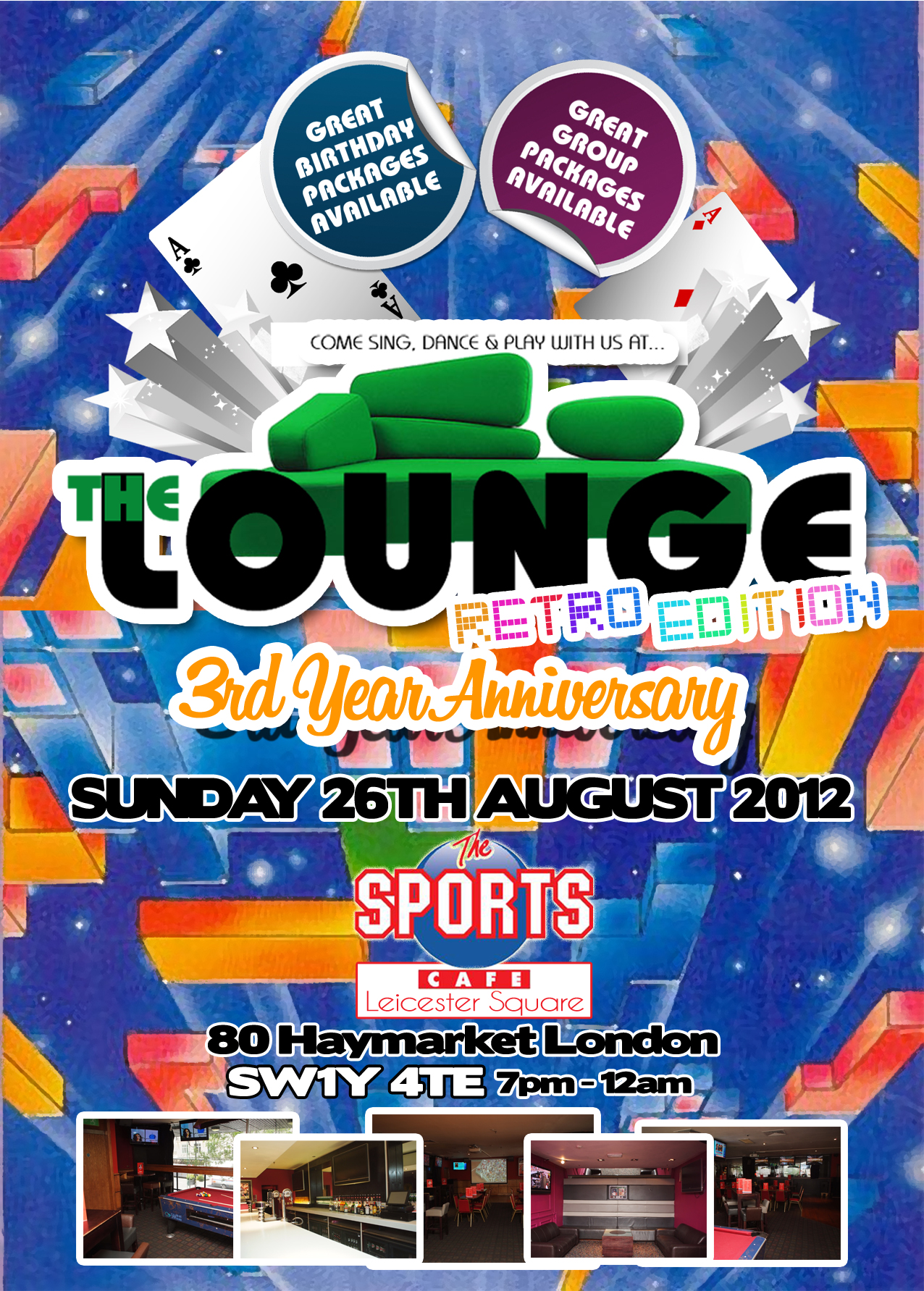 THE LOUNGE "Retro Games Edition" - 3rd Year Anniversary Celebration - SUN.26th.AUG@TheSportsCafe