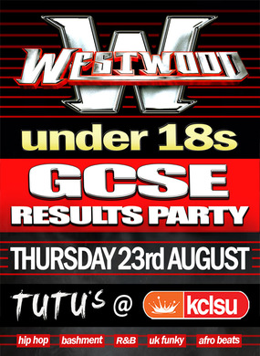 UNDER 18s GCSE RESULTS WESTWOOD PARTY