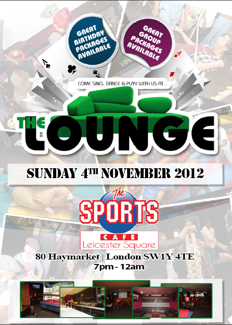 THE LOUNGE- 'GIANT SUMO WRESTLING CHALLENGE vs DOUBLE DUTCH' - SUN.4TH.NOV