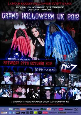 GRAND HALLOWEEN UK 2012 - LONDON'S BIGGEST HALLOWEEN FANCY DRESS PARTY.