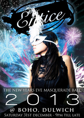 Entice present The New Years Eve Masquerade Ball