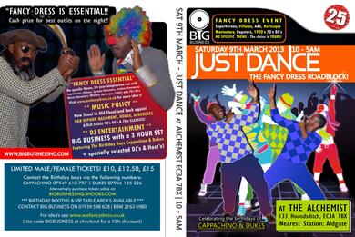 Just dance - Fancy Dress Birthday 4 Cappachino & Dukes [25+]