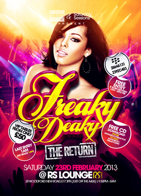 Freaky Deaky ★ THE RETURN ★ Sat 23rd Feb @ RS Lounge
