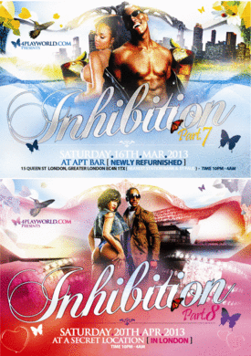 ★INHIBITION (PT.7)★ ::SAT:16 MAR @ APT BAR: LIMITED £5 TKTS. BBM: 218B3BF5