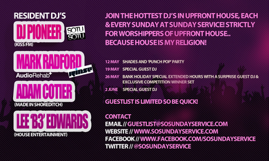 Sunday Service......Moves to Hidden