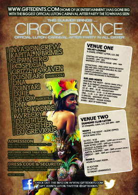 CIROC DANCE  LUTON CARNIVAL OFFICIAL CARNIVAL ALLDAYER AND AFTER PARTY