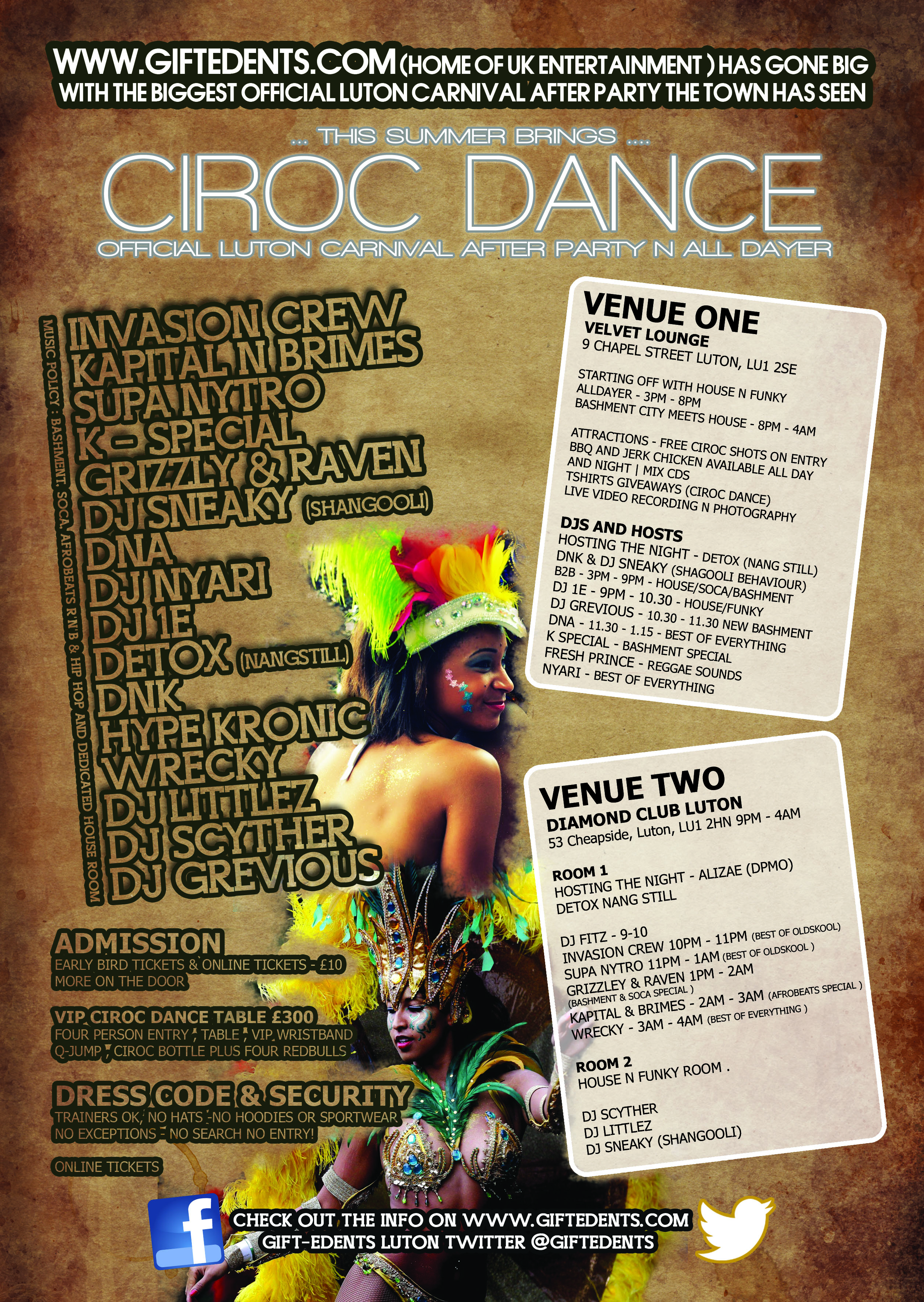 CIROC DANCE  LUTON CARNIVAL OFFICIAL CARNIVAL ALLDAYER AND AFTER PARTY