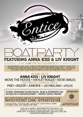 Entice Boat Party Featuring Anna Kiss + Liv Knight