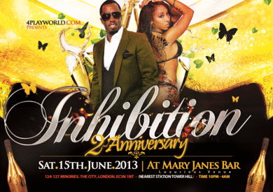★INHIBITION (Anniversary Party)★ @ MARY JANES : Early £5 TKTS. BBM:265813AC