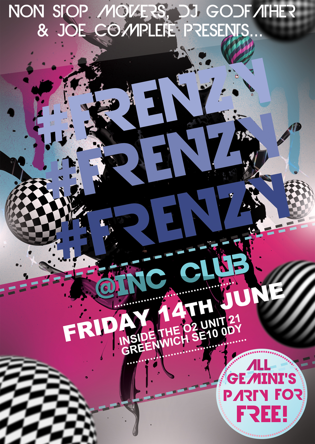 FRENZY @ INC CLUB, Friday 14th June
