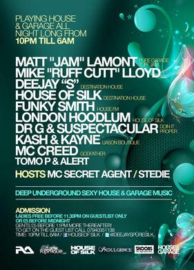 House & Garage @ Club Beckett / MATT JAM LAMONT /MIKE RUFF CUTT LLOYD / DJ S / CARLOS ARIES / MC DT /PSG (Deep House & Garage