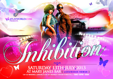★INHIBITION (Pt 10)★ !! ::SAT:13TH JULY : LIMITED £5 TKTS. Bbm: 265813AC