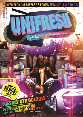TONIGHT: UNIFRESH *THE BIGGEST UNIVERSITY COACH PARTY * TUE: 8th OCT @ BELUGA NIGHT CLUB (KENT, MAIDSTONE)