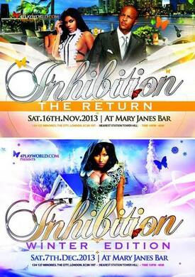 INHIBITION ( 4play Party) @ MARY JANES ( City London) BBM:265813AC