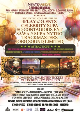 £10 TICKETS: NEW YEARS EVE CITY PARTY: CENTRAL LONDON: TUES: 31st DEC @ LOVESPOT (MARY JANES) RnB, HIPHOP, BASHMENT, SOCA, AFRO BEATS, FUNKY & GARAGE