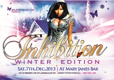 INHIBITION ( 4play Party) @ MARY JANES ( City London) BBM:265813AC