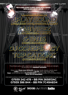★:: MIDNIGHT (all black party )::★@ Revolution {11 Jan} : Early £5 TKTS