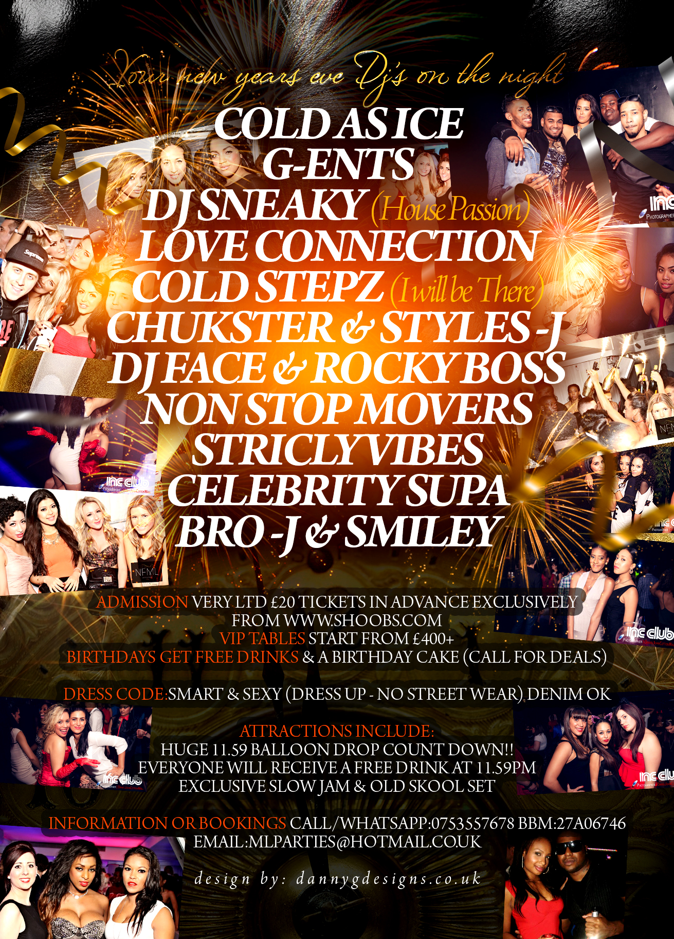 CHAMPAGNE SHOWERS MEETS PLAYERS & PLAYETTES-NEW YEARS EVE BASH