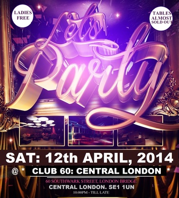TONIGHT: LET'S PARTY: CENTRAL LONDON