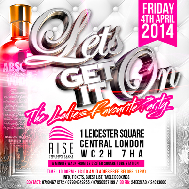 TONIGHT: LET'S GET IT ON: LADIES FREE