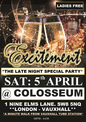 TONITE: EXCITEMENT PARTY: FREE: COLOSSEUM