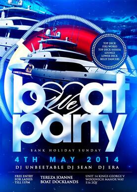 WE L❤VE BOAT PARTY -BANK HOLIDAY SUNDAY 4TH -