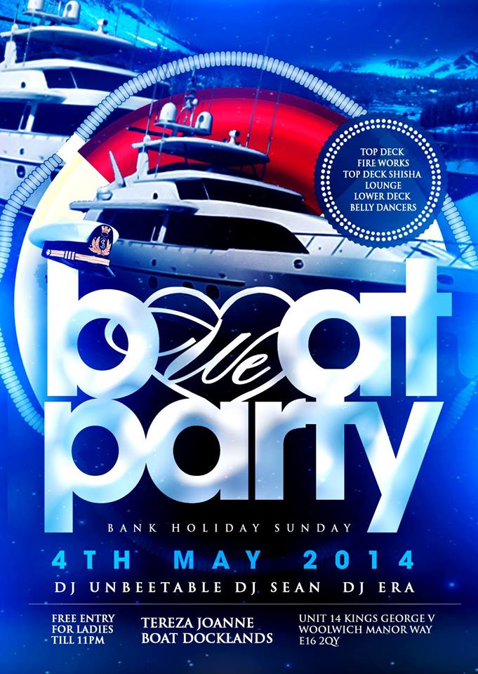 WE L❤VE BOAT PARTY -BANK HOLIDAY SUNDAY 4TH -