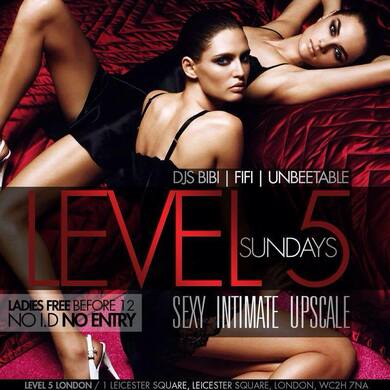 #GuestListOnly |  Sundays @Level 5
