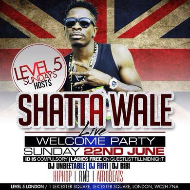 SHATTA WALE LIVE @ LEVEL 5 SUNDAYS