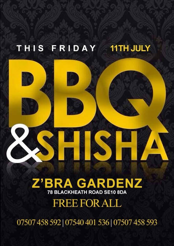 THIS FRIDAY @ New SHISHA & BBQ Chill OUT SPOT