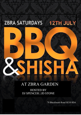 FREE BBQ & SHISHA @ZBRA LOUNGE