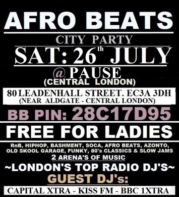 AFRO BEATS CITY PARTY