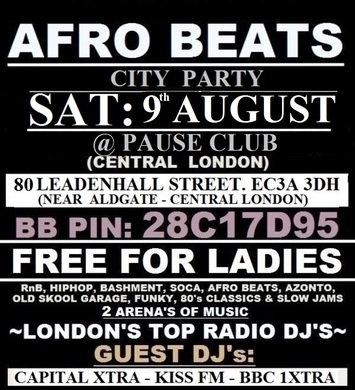AFROBEATS CITY PARTY