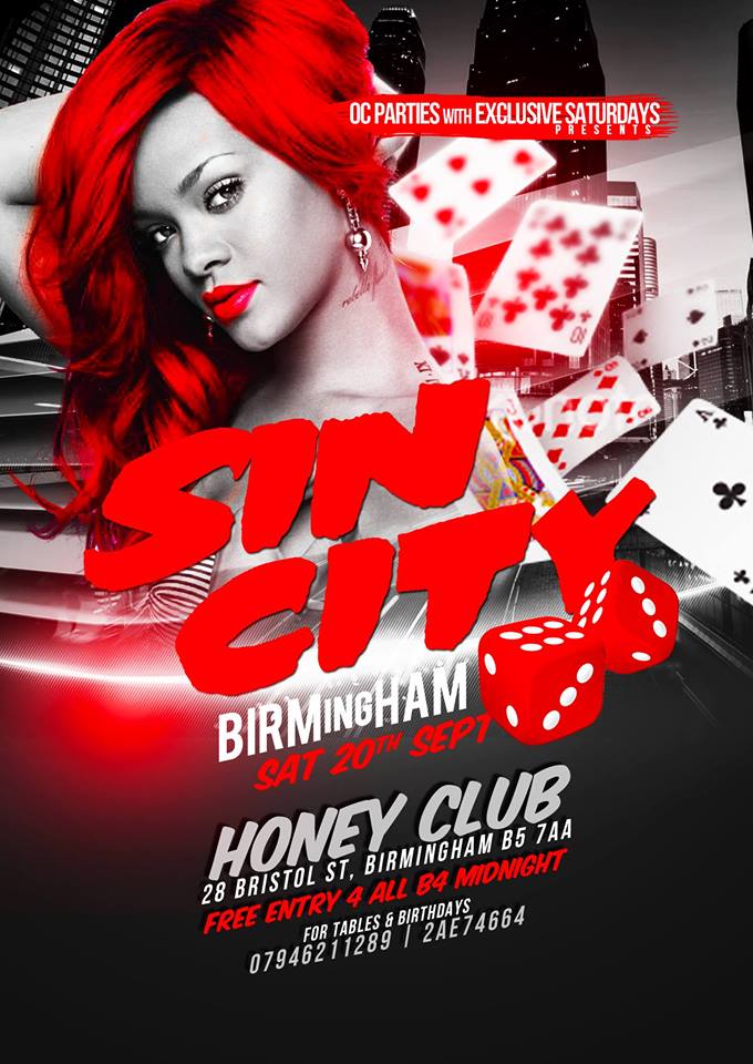 SIN CITY PARTY Birmingham @ Honey Club