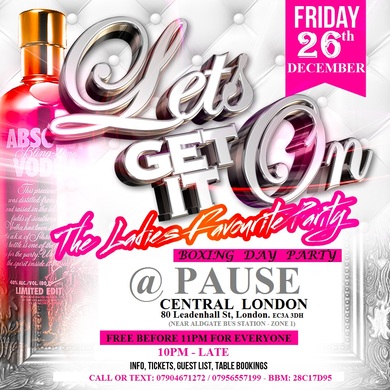 LET'S GET IT ON - BOXING DAY PARTY