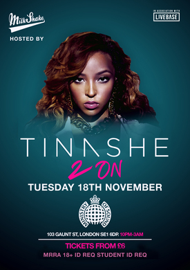 US Superstar Tinashe @ Ministry of Sound