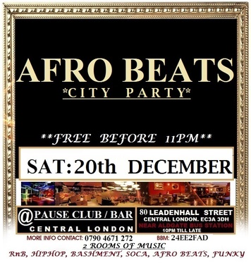 AFROBEATS CITY PARTY