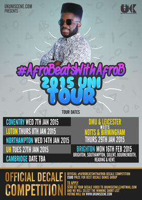 COVENTRY AFROBEATS WITH AFROB UNI TOUR 2015