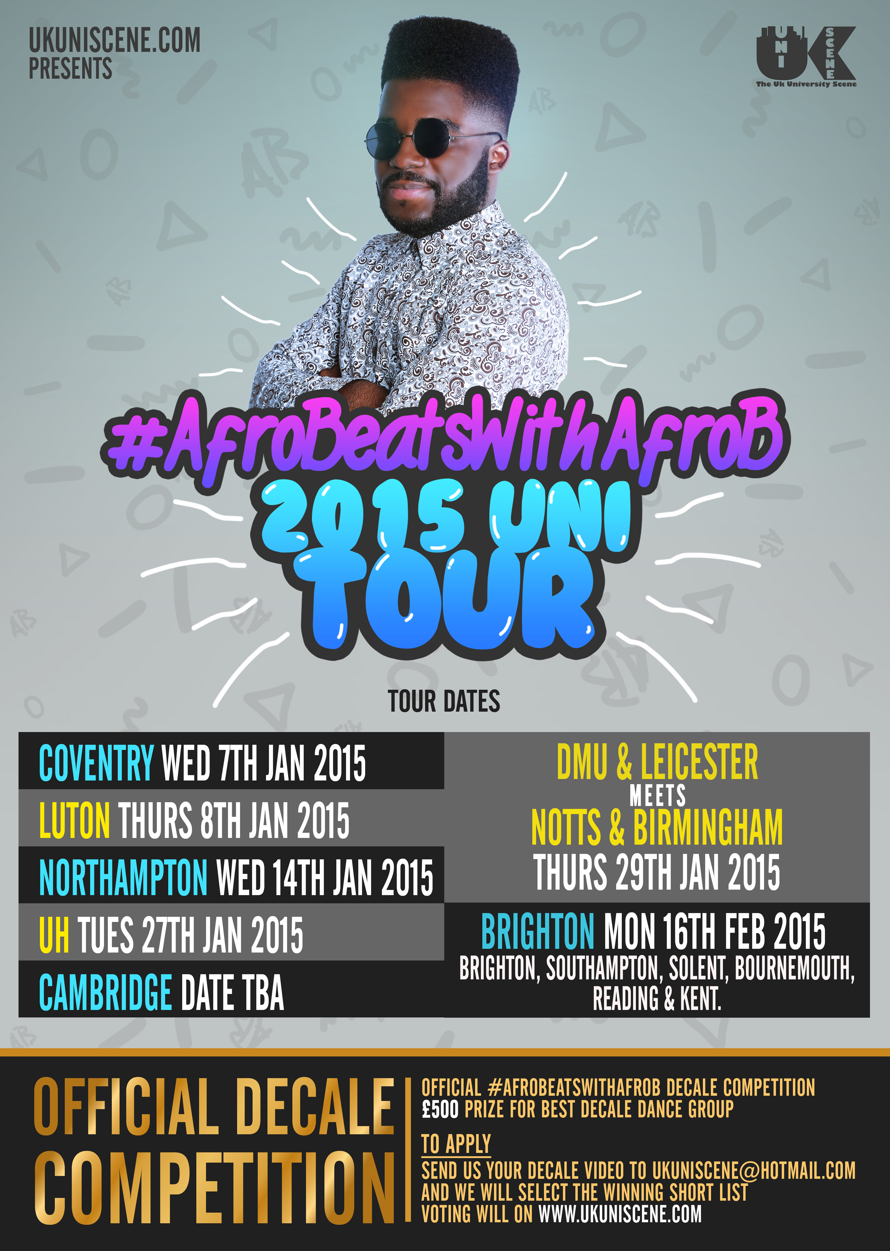 COVENTRY AFROBEATS WITH AFROB UNI TOUR 2015