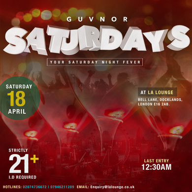 GUVNOR SATURDAYS @LA LOUNGE