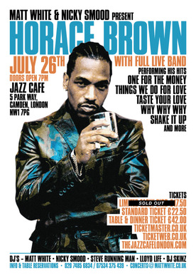 HORACE BROWN WITH FULL LIVE BAND